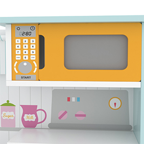 Microwave oven and shelf for kitchen toy