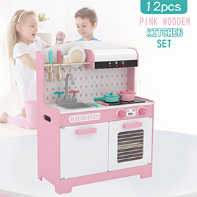 pretend play with kitchen toy