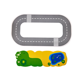 road section combination with train set